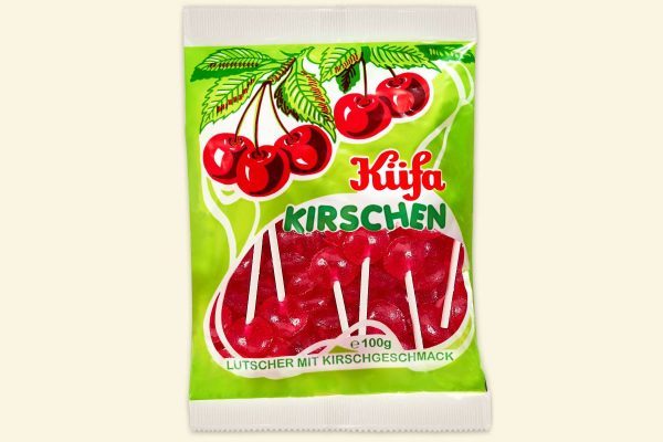 self-service bag with 100 grams Küfa Cherry Lollies