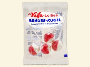 self-service sachet with 4 Küfa Fizzy Ball lollies