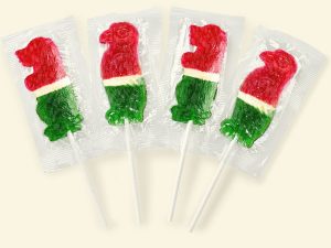 Küfa Animal lollies red-yellow-green lollies in shape of dogs and parrots