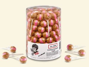 Caramel-Strawberry Ball jar with 100 lollies