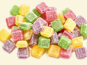 Küfa Euca-Fruits (colorful candies with eucalyptus oil, menthol and fruit flavor)