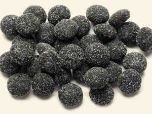 Küfa Lakri-Drops (runde, schwarze, kräftige Lakritz-Bonbons)